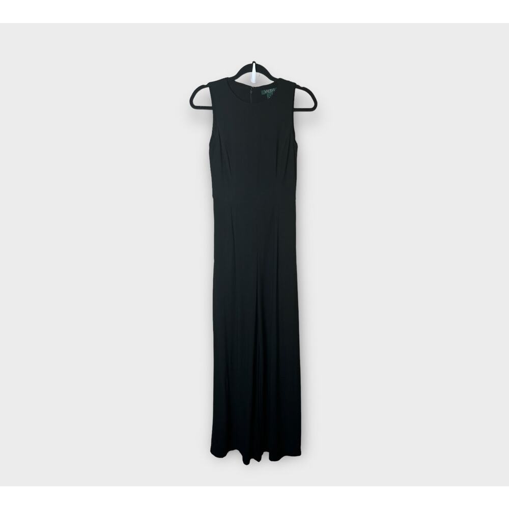 Lauren Ralph Lauren Black Jumpsuit Sleeveless Stretch One Piece Size 2